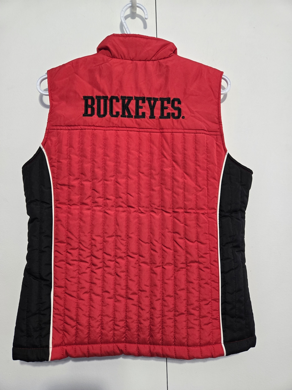 Ohio State Buckeyes Vest Womens Medium Red Quilted Full Zip G-III Sports NCAA - Picture 8 of 8